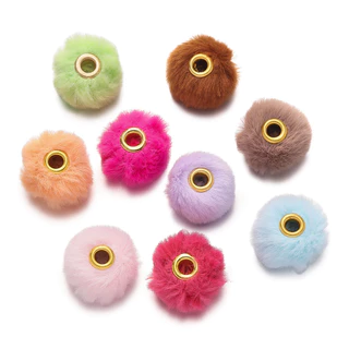St. kunkka 10 ชิ้น Plush ลูกปัดขนาดใหญ่ 13 * 14 มิลลิเมตรแฟชั่นเลียนแบบกระต่ายขนสัตว์ลูกปัดสําหรับ DIY สร้อยข้อมือสร้อยคอทํา