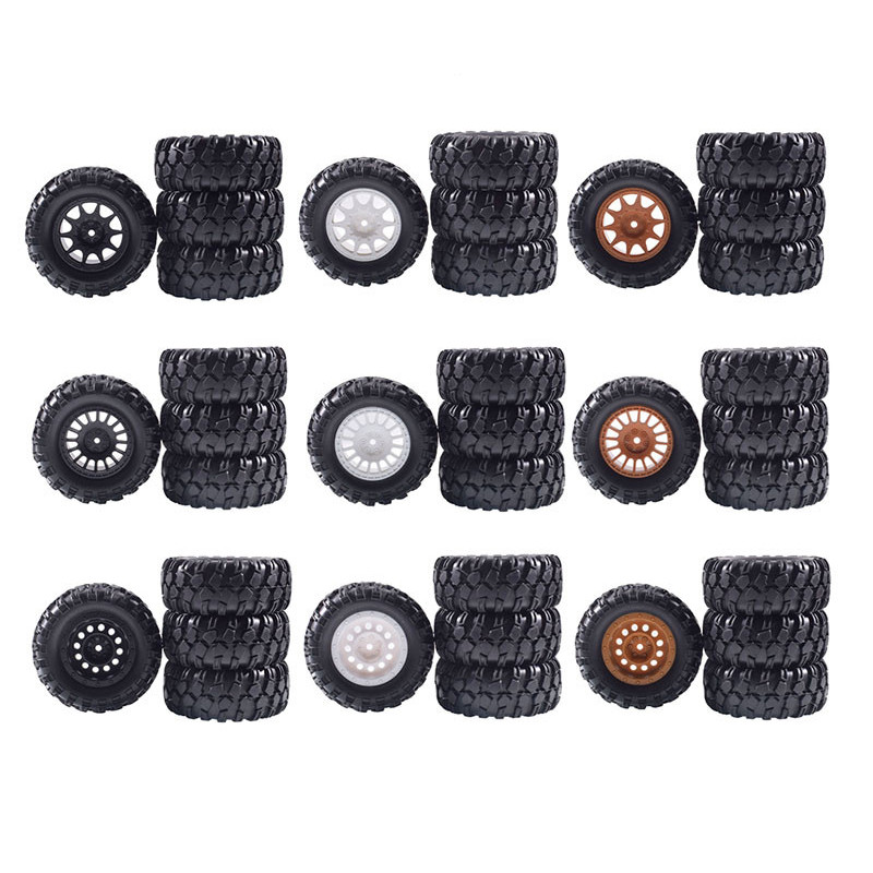 Rc AX101/102/103-7006S ยางยางและขอบล้อพลาสติก 4 ชิ้นสําหรับ MN128 MN86S เส้นผ่านศูนย์กลาง 90 มม.กว้าง 36 มม.