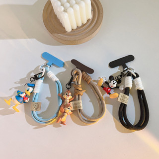 การ์ตูนน่ารักชิป 'n เดล จี้เคสโทรศัพท์เชือกเส้นเล็กพวงกุญแจก…