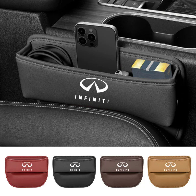 Car Console Side Seat Gap Filler Front Seat Organizer For Infiniti Q50 G37 QX70 FX35 Q60 Q30 QX60 JX