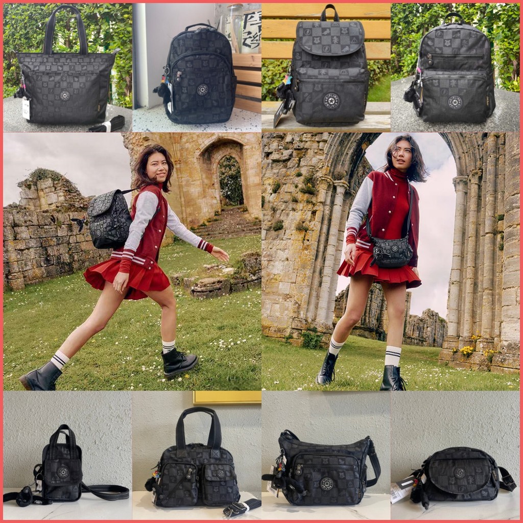 Klipling Womens กระเป๋าสะพายลายสก๊อต HARRY POTTER Co Branded Crossbody Bag Nylon Waterproof Small Schoolbag Couple Mini Backpack 1111