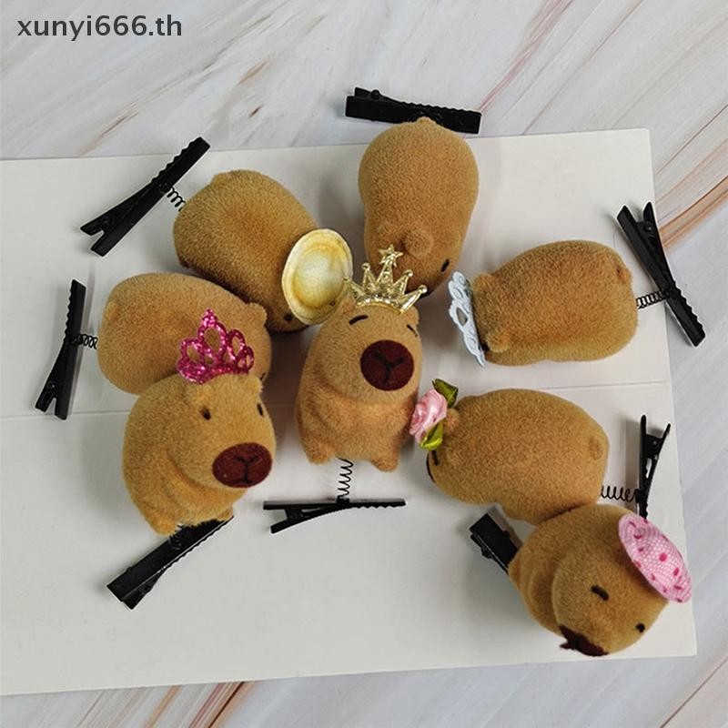 อุปกรณ์เสริมกระเป๋า # 1PC Kawaii Capybara ผม DIY อุปกรณ์เสริมน่ารักการ์ตูน Capybara ฤดูใบไม้ผลิคลิปผม 3D Plush Hairpin ตลกผมจัดแต่งทรงผมเครื่องมือ.