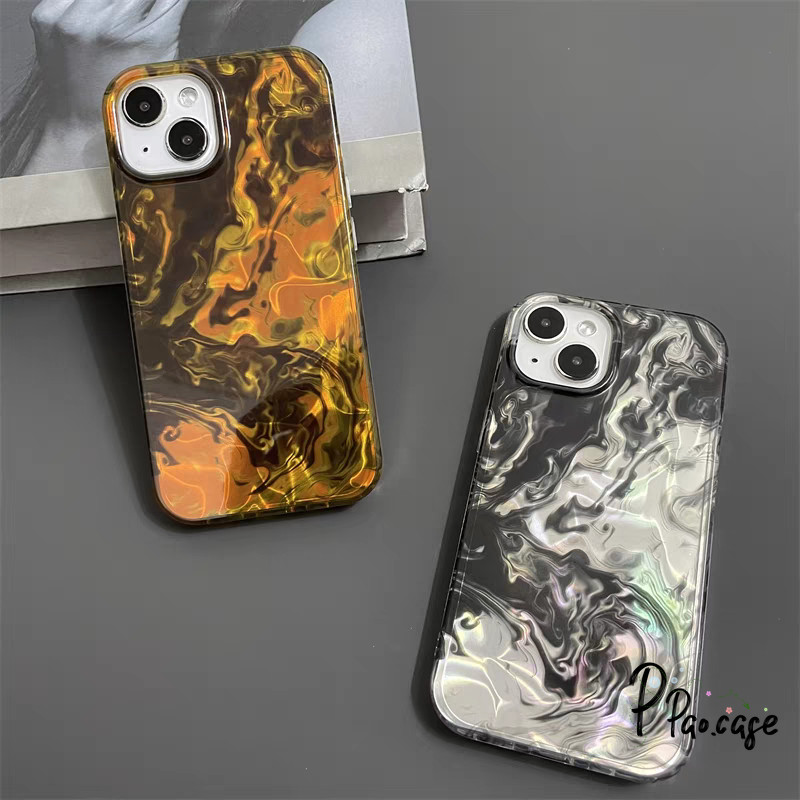 รูปแบบการย้อมสีแฟชั่นเข้ากันได้เคสไอโฟน 11 16 13 15 12 14 Pro Max XR 16 8 7 Plus X XS Max SE 2020 เงาลูกฟูก TPU อ่อนเคส