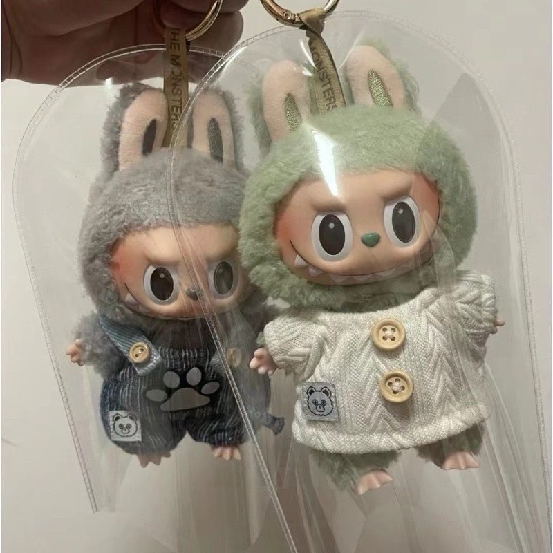 ซองใส่ลาบูบู้ PVC Labubu กระเป๋าใส กันฝุ่น ขนาดเล็ก กันเลอะ ซองกันน้ำ สําหรับห้อยตุ๊กตา