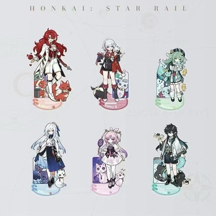 ใหม่ Honkai: Star Rail Cat Stand Sign เกม Anime Merch อะคริลิคตกแต่ง Imbibitor Lunae JingYuan