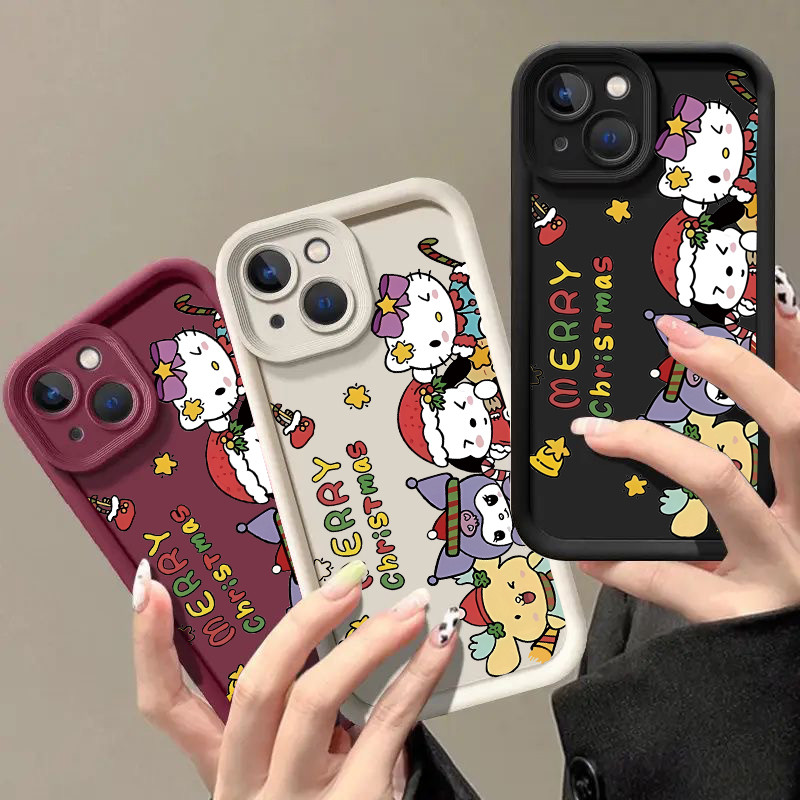 SAMSUNG SANRIO คริสต์มาสsanrio Hello Kittyเคสโทรศัพท์สําหรับSamsung Galaxy A22 A23 A31 A51 A71 A03 A03S A21S A12 A11 A13 A30 A20 A04E A10S A20S M54 หมายเหตุ 20 Ultraซิลิโคนกรณี