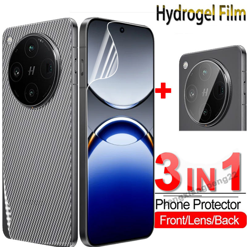 Oppo Find X8 pro 3in1 ป้องกันหน้าจอสําหรับOppo Find X8 X8pro x 8 pro 2024 ด้านหน้ากลับHydrogelฟิล์มกล้องเลนส์ป้องกัน