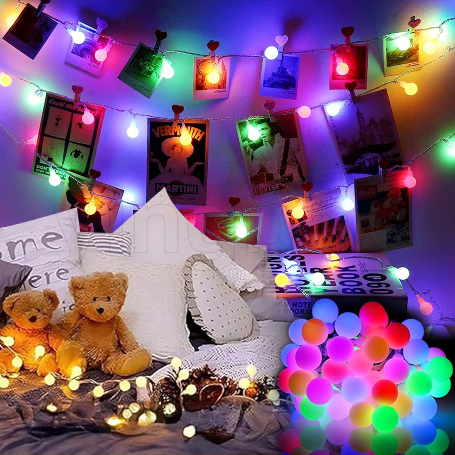 ไฟคริสต์มาสในร่มกลางแจ้ง 6M 40 Led Globe Fairy String ไฟสําหรับต้นคริสต์มาส, หอพัก, ห้องนอน, ลาน, สนามหลังบ้าน, ห้องนั่งเล่นงานแต่งงานวันวาเลนไทน์วันเกิด Party Decoratio