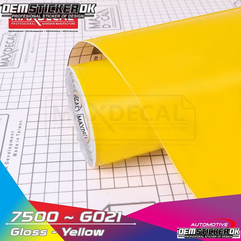 Maxdecal 7500 - G021 & M021 Vinyl Yellow Glossy