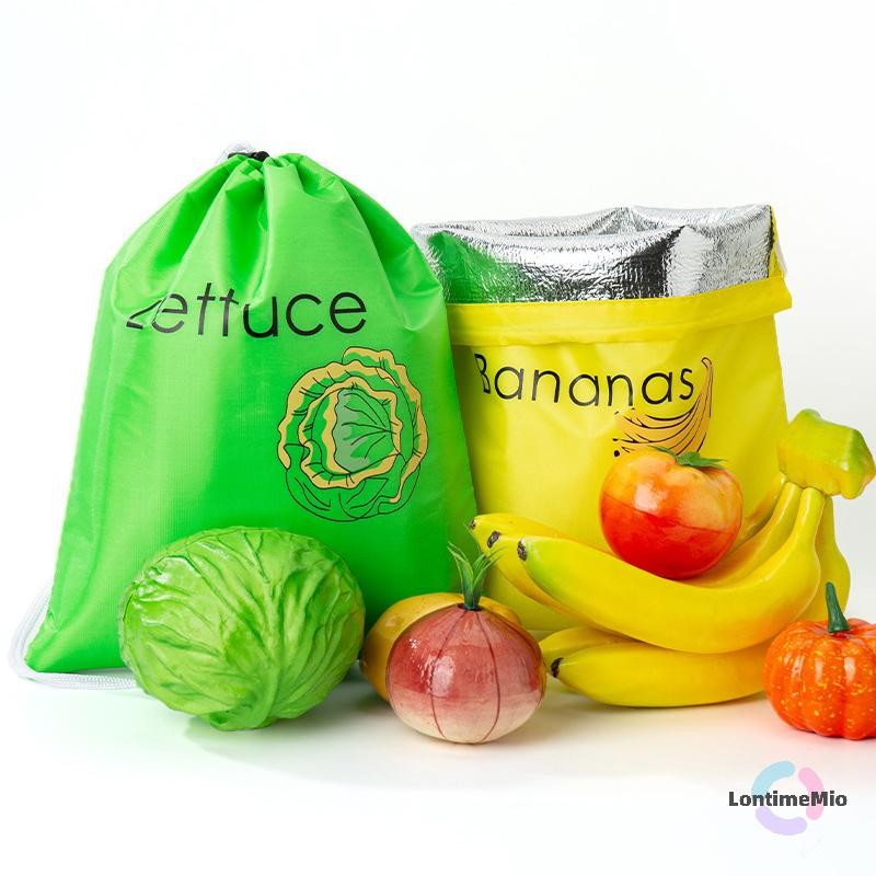 Lontimemio] Banana Bundle Pocket ถุงถนอมอาหารแบบใช้ซ้ําได้ถุงเก็บผักและผลไม้ถุงเก็บที่ทนทานสําหรับเก็บสดใหม่