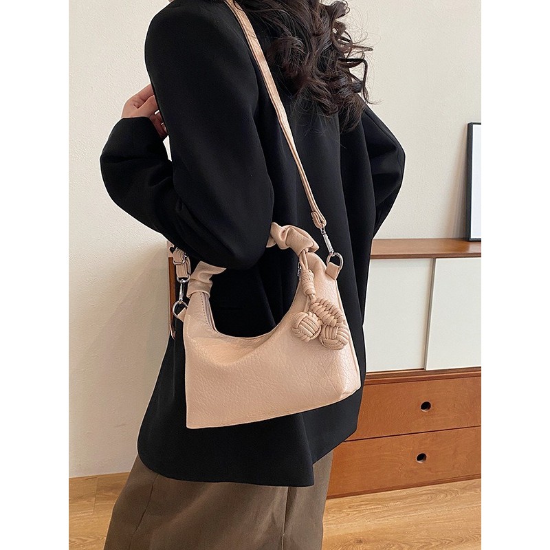 Mousoon High Sense MiuMiu Bag Underarm Bag Womens New Special-Interest Design Shoulder Crossbody Portable Dumpling Bag