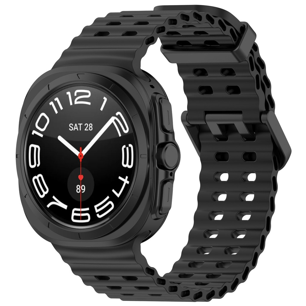 Ocean สายซิลิโคนสําหรับ Samsung Galaxy Watch 7 ultra Strap 47 มม.สร้อยข้อมือกีฬา Galaxy Watch ultra Strap 47 มม.