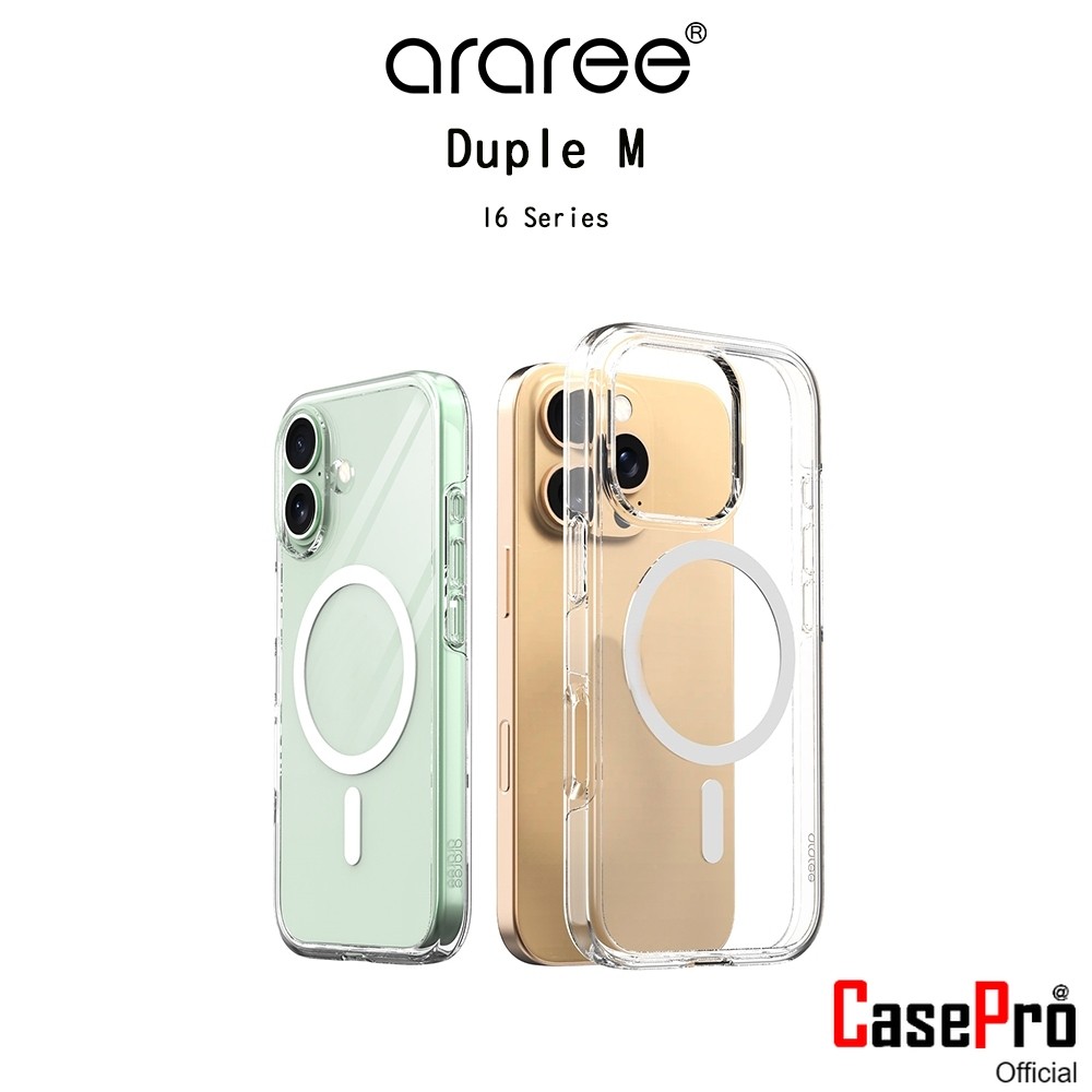 Araree Duple M เคสใสกันกระแทกเกรดพรีเมี่ยมจากเกาหลี เคสสำหรับ iphone16/16Plus/16Pro/16Promax