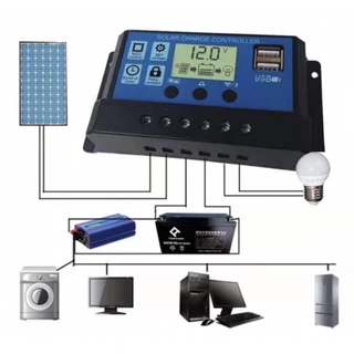 PWM solar charge controller 12/24 10A/30A "พร้อมส่ง มีเก็บปลายทาง"🎉