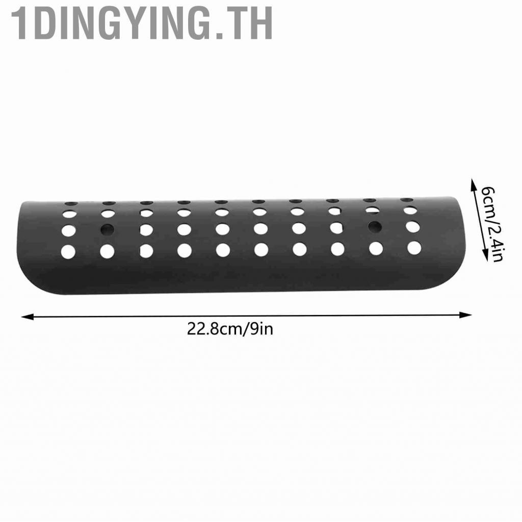 1dingying.th ไอเสียโลหะเครื่องป้องกันความร้อนมอเตอร์ไซค์สำหรับฝาปิดท่อสากลกับแคลมป์สแตนเลส 2 ตัว (สีดำ)