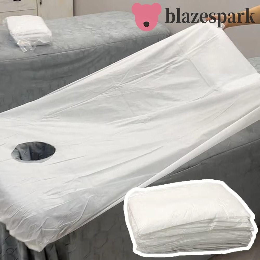 Blazespark 100 ชิ้นผ้าคลุมเตียงร้านเสริมสวย, ผ้าไม่ทอระบายอากาศผ้าปูที่นอนแบบใช้แล้วทิ้ง, อุปกรณ์ในครัวเรือนบาง Cozy Soft SPA ผ้าคลุมเตียงโต๊ะนวด