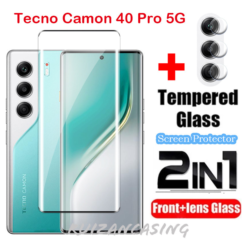 ฟิล์ม 2in1 ป้องกันหน้าจอสําหรับ Tecno Camon 40 Pro 5G Camon40Pro Camon40 Pro Camon 40Pro 2025 กระจกน