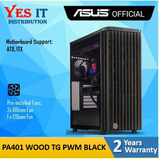 ASUS PROART PA401 WOOD EDITION - ATX TEMPERED GLASS PANEL PC CASING