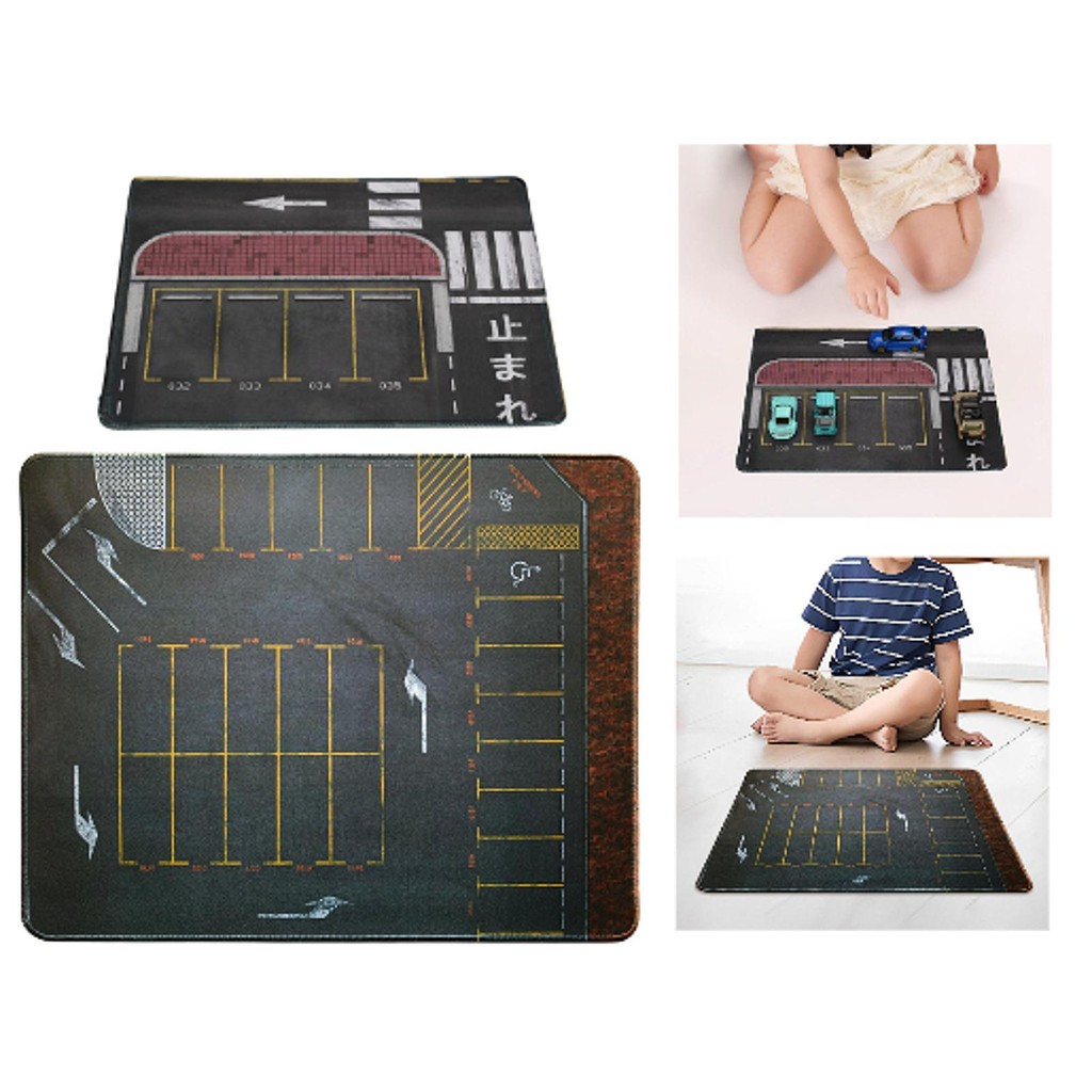 [Qklmdt] 1/64 Scale Parking Lot Mouse Pad รถฉาก Mat รถDiecastสําหรับตู้โชว์