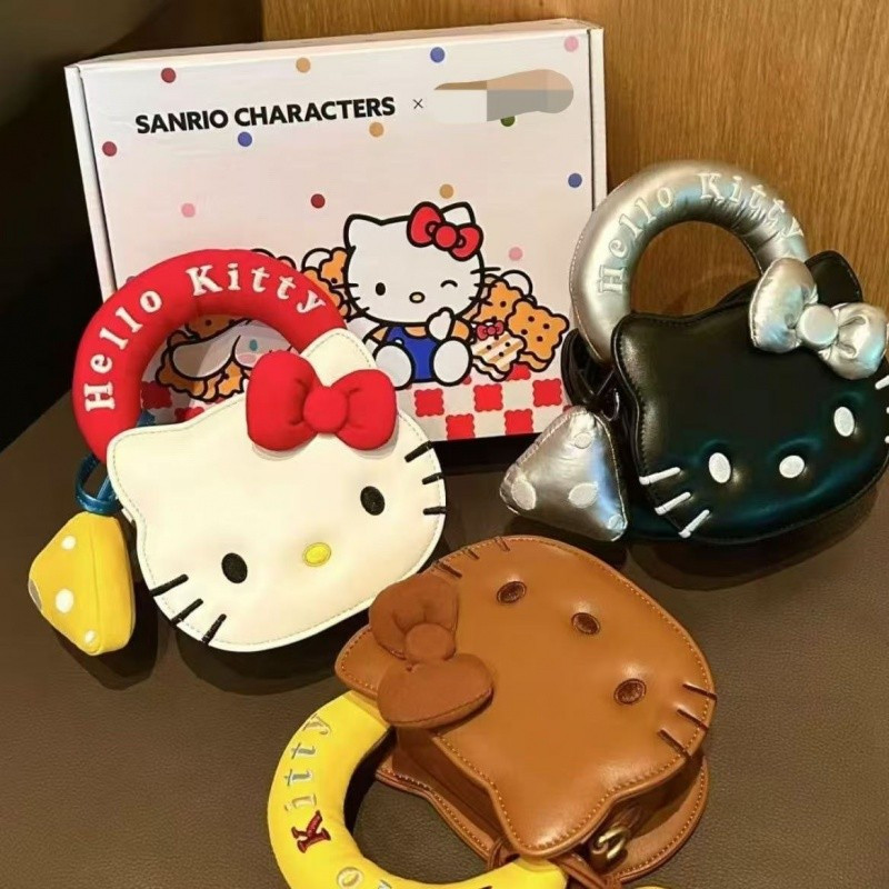 LHL BOUTIQUE กระเป๋าจิ๋ว hello kitty กระเป๋าถือ กันน้ํา น่ารัก สวยๆ โซ่ โบว์ หนัง pu