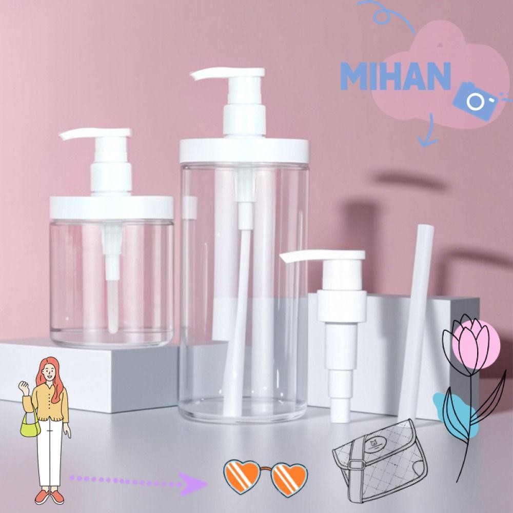 เดือน เครื่องจ่ายสบู่อาบน้ํา,เครื่องจ่ายขวดปั๊ม 500/1000 มล.,ขวดอาบน้ําสัตว์เลี้ยงปากกว้างรีฟิลความจุขนาดใหญ่สําหรับแชมพูครีมนวดโลชั่น