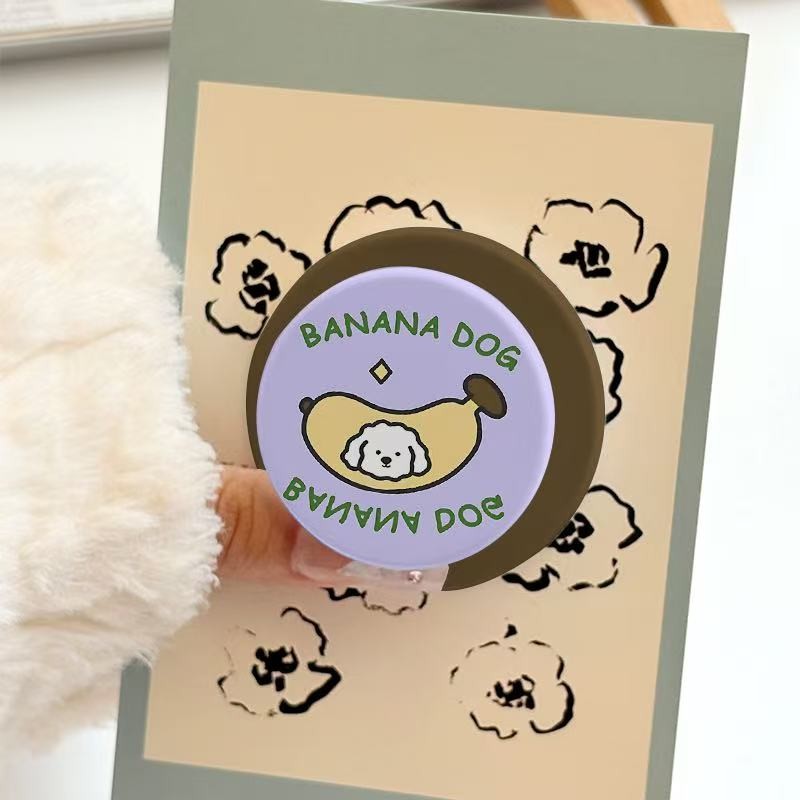 Banana Puppy รูปแบบขาตั้งโทรศัพท์เหมาะสําหรับ Iphone 16 pro max 12 13 14 15 ที่วางโทรศัพท์มาใหม่จับโ