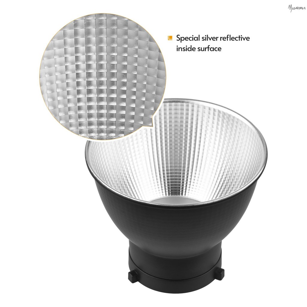 7 นิ้วมาตรฐาน Reflector Diffuser โคมไฟ Shade จานสําหรับ Bowens Mount Studio Strobe Flash Light Reflector Muswn-1