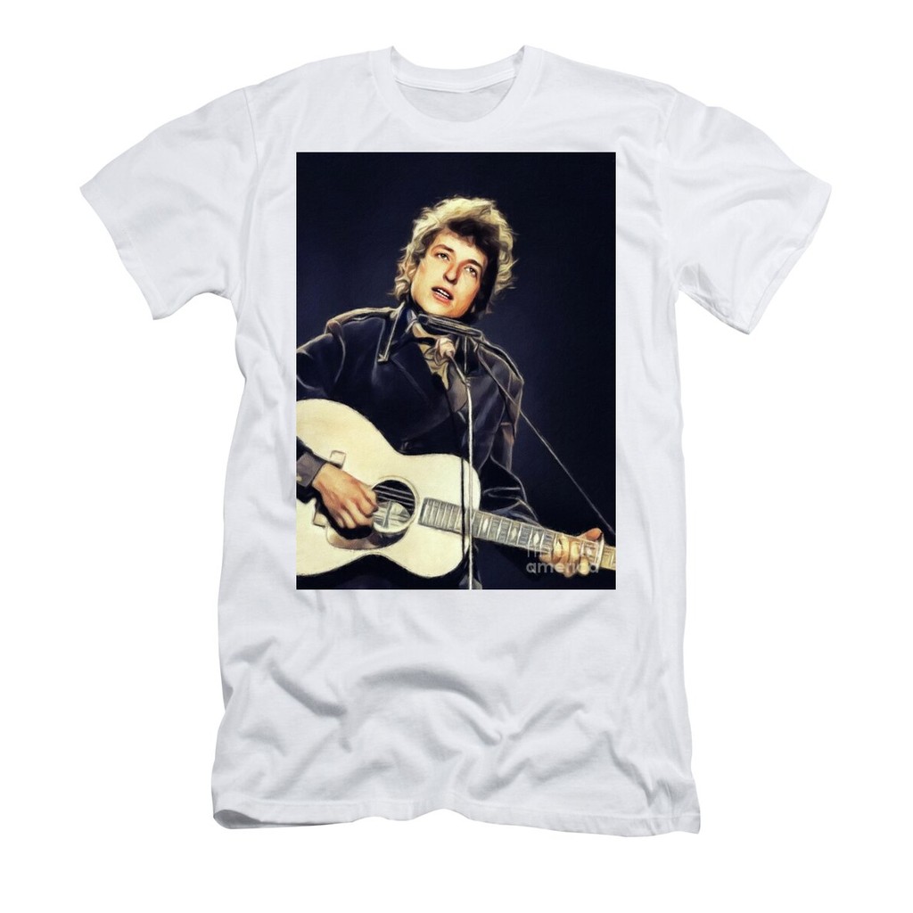 เสื้อยืด Vintage Bob Dylan, Music Legend #1 T-Shirt แท้ Cotton 100% หนาๆ สีดำ สไตล์ รัดรูป ต้านทานร
