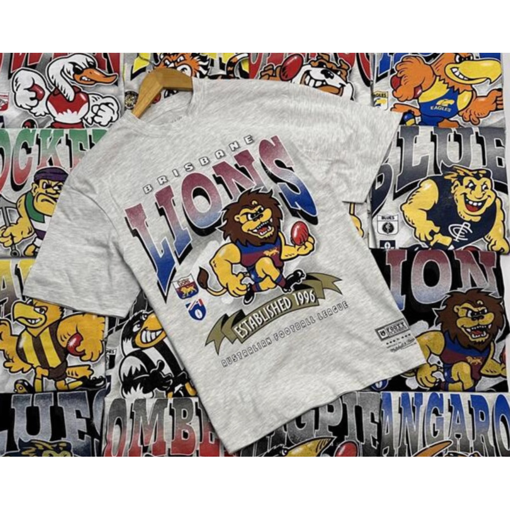 ผ้าฝ้าย 100% Australian Rugby M & N Joint AFL Mens Round Neck Short Sleeve T-Shirt Printing
