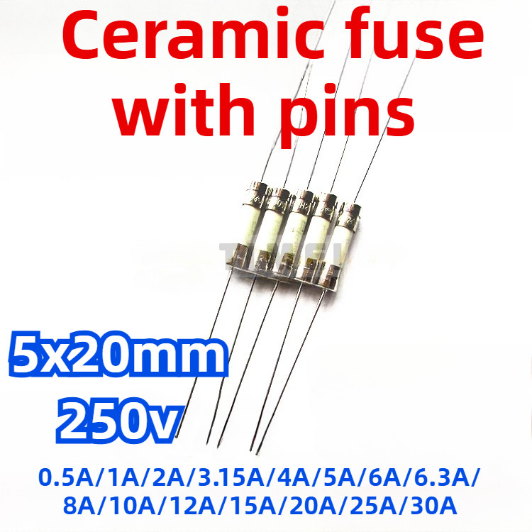 10/5pcs เซรามิค Fast-Acting ฟิวส์ตะกั่ว 5x20 มม.0.5A 1A 2A 3.15A 4A 5A 6A 6.3A 8A 10A 12A 15A 20A 25A 30A