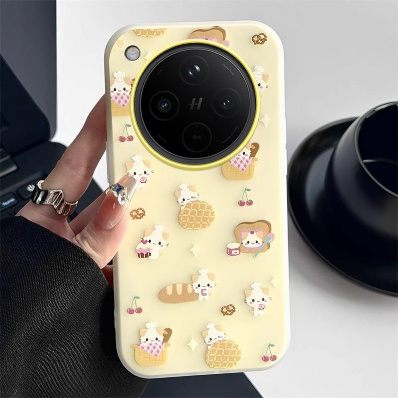 สําหรับ OPPO ค้นหา X8 กรณี OPPO ค้นหา X8 Pro แมวน่ารักเคสโทรศัพท์ Full Edging เคสป้องกัน Anti-Drop Soft Shell 2-in-1