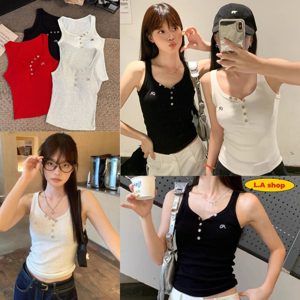L.A Shop★สไตล์ใหม่★ เสือกล้าม สไตล์เกาหลี มีฟองน้ำ ใส่สบาย "FY10108"
