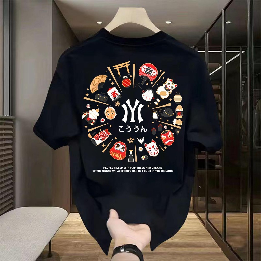 (จัดส่งตลอด 24 ชั่วโมง)Fanfei✅เสื้อยืดผู้ชาย เสื้อยืด oversize  เกรดพรีเมียม เสื้อคอตตอน100% ใส่สบาย Japanese style IYI