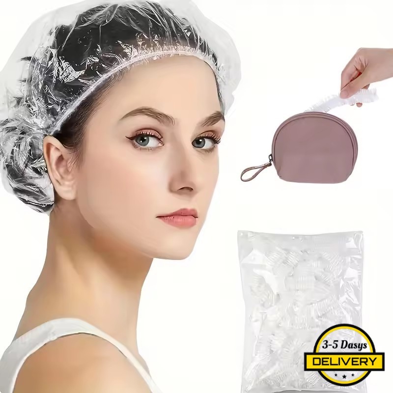 [3-5 วันมาถึง] -หมวกอาบน้ําแบบใช้แล้วทิ้งผู้หญิง-ฝาครอบเก็บชามยืดหยุ่นแบบใช้ซ้ําได้-ฝาครอบฟิล์มพลาสติก-ฝาครอบเก็บอาหาร-อาหารสดเก็บฝา