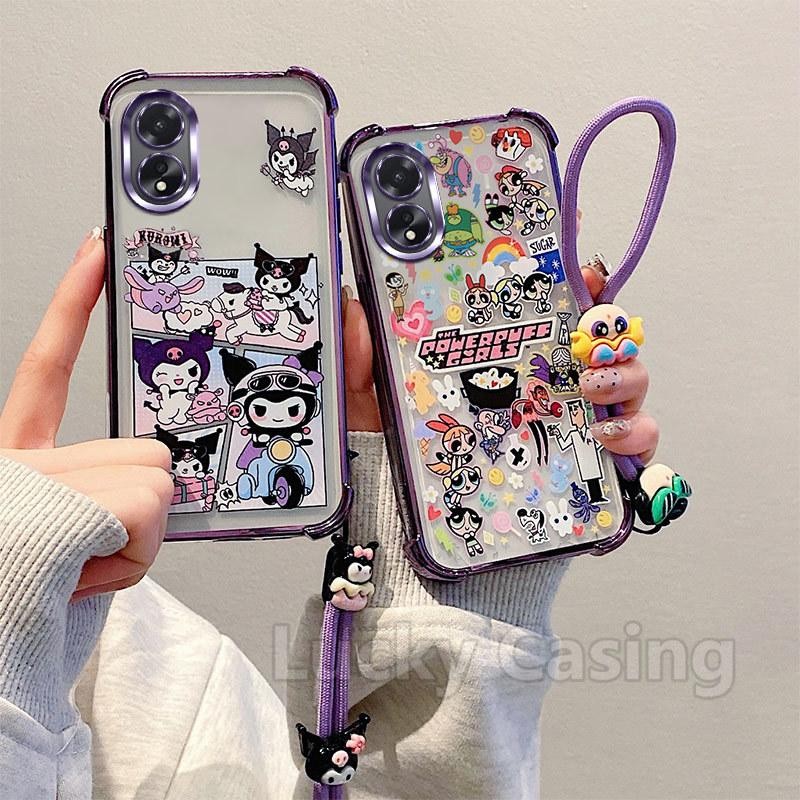 สําหรับ OPPO A38 4G กรณี TPU Soft กรณีสี่มุม Anti-drop การ์ตูนกันกระแทก OOPPO A18 4G CPH2591 CPH2579