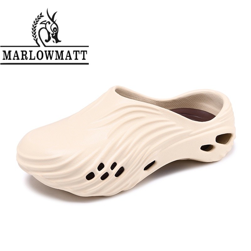 Marlowmatt รองเท้าแตะผู้ชาย Baotou Breathable น้ําหนักเบาสไตล์อินเทรนด์ที่ไม่ซ้ํากัน