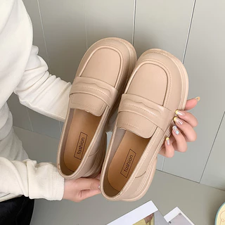 ส่งเร็ว🚚รองเท้า ผู้หญิงโลเฟอร์ รองเท้าแตะ รุ่นใหม่ วัสดุทำจากยางอย่างดี loafer เสิรมส้น กันลื่น T-102