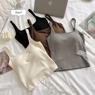 เสื้อสายเดี่ยวมีบราในตัว Built-in Bra camisole 6699