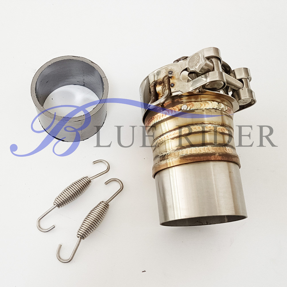 Gสําหรับ Yamaha R6 YZF R6 YZFR6 2006-2019 Escape Slip-on รถจักรยานยนต์ท่อไอเสียกลาง Link ท่อ 51 มม.ไ