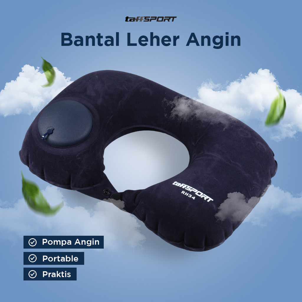 TaffiSPORT หมอนรองคอสําหรับเดินทางเป่าลมรูปตัว U - RH34 GZ