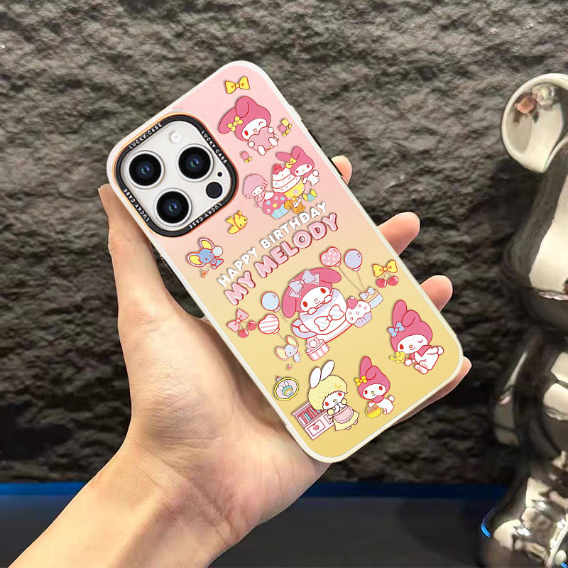 จัดส่งในพื้นที่ เปลือกเลเซอร์เคสโทรศัพท์มือถือ มีสีสัน สวย For IPhone16 14 13 11 6 7 8plus Pro Promax X XR XSMAX LSK015