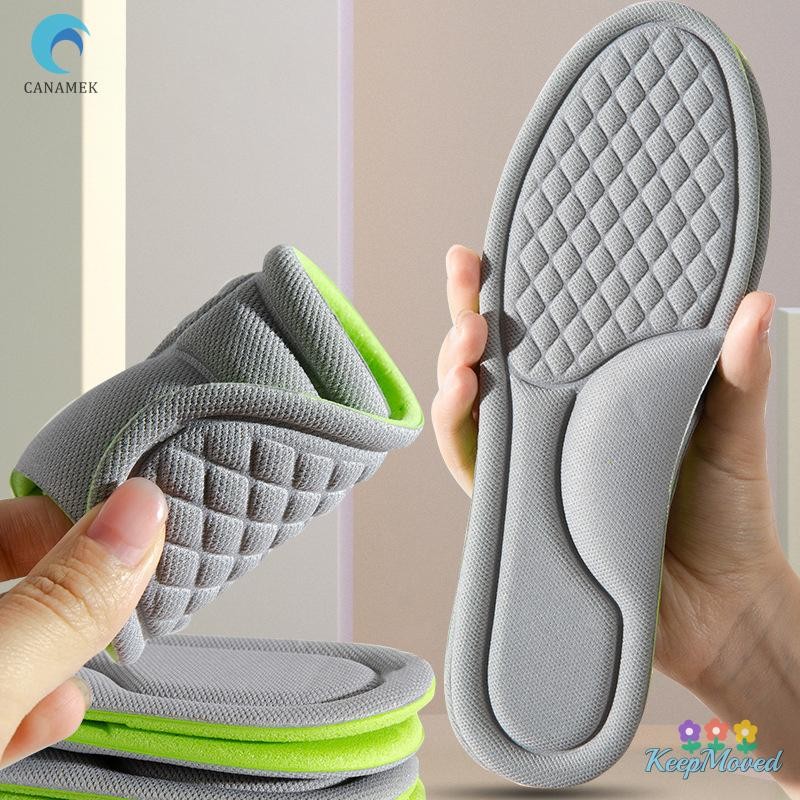 Keepmoved 5D Soft Memory Foam Orthopedic Insoles Deodorizing Insole สําหรับรองเท้ากีฬาดูดซับเหงื่อ Soft Antibiotic รองเท้าอุปกรณ์เสริมใหม่