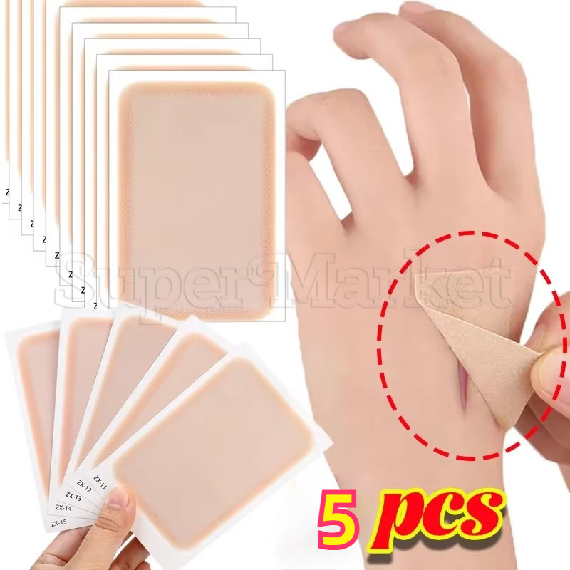 5 ชิ้น Tattoo คอนซีลเลอร์สติกเกอร์-รอยแผลเป็น Patch - Birthmark Hide Tapes - Acne Scarring Paster - Body False Tattoo - DIY Art Decorative - ที่มองไม่เห็น, กันน้ํา, จําลอง