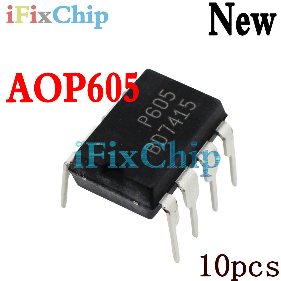 10 ชิ้นใหม่เอี่ยม AOP605 DIP-8 P605