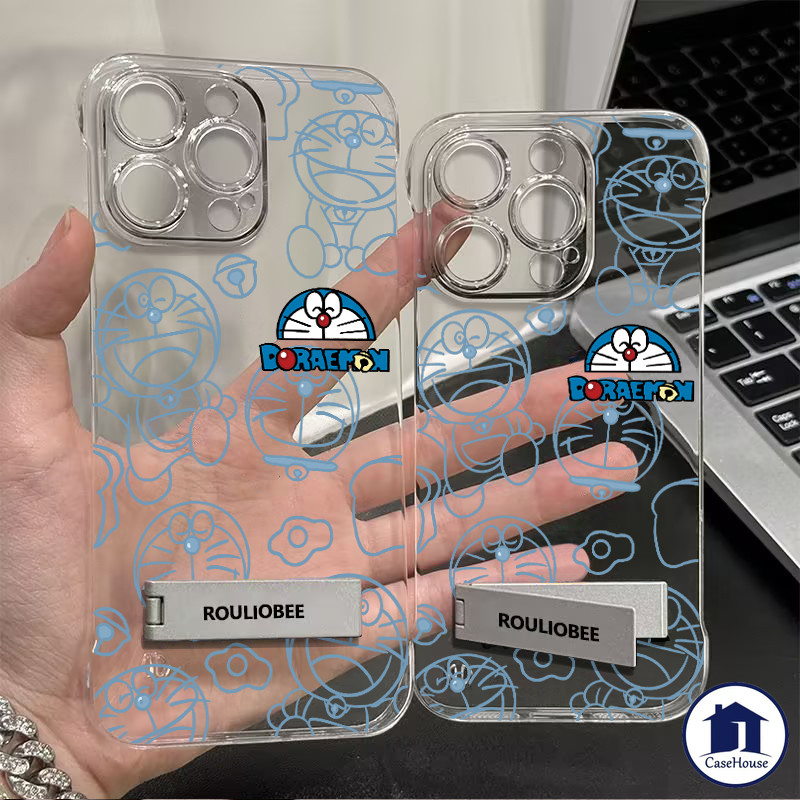 เคสนิ่มใสไร้กรอบบางเฉียบลายโดราเอมอนสุดน่ารัก เข้ากันได้กับ IPhone 13 11 12 16 15 14 Pro Max 16 13 15 11 Pro 16 15 Plus