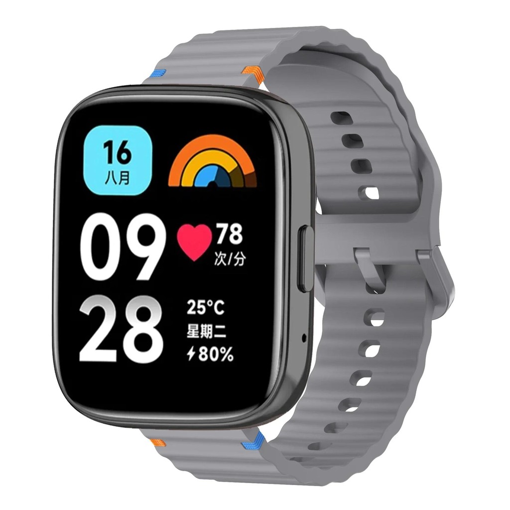 สายซิลิโคนสําหรับเล่นกีฬาสําหรับ Xiaomi Redmi Watch 5 Active 22 มม.สร้อยข้อมือสําหรับ Redmi Watch 3 Active 3 Lite Band อุปกรณ์เสริม