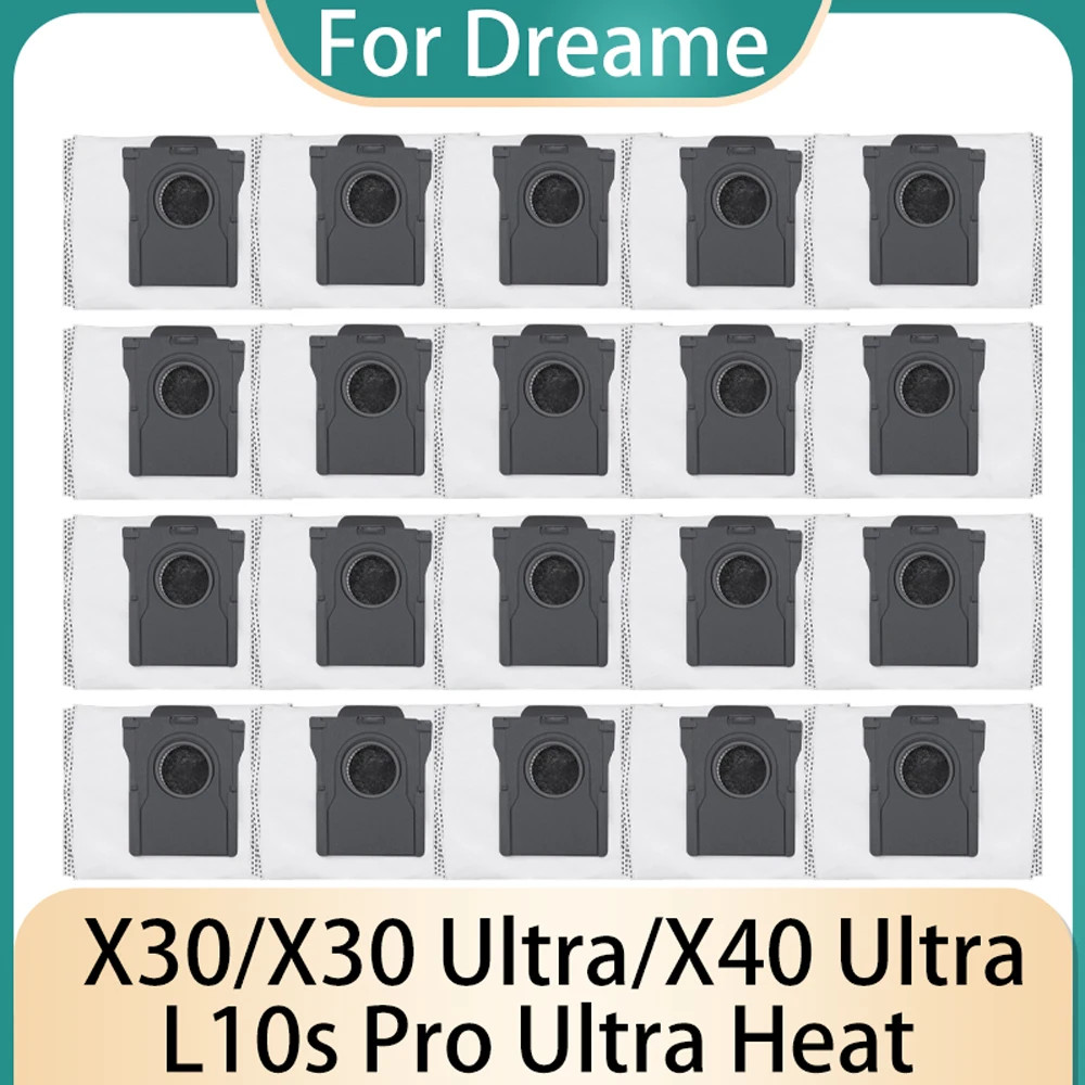 ถุงเก็บฝุ่นสําหรับ Dreame X40 Ultra L10s Pro Ultra Heat X30 Ultra L30S อุปกรณ์เสริม Mop Pads ทิ้งถ่านกัมมันต์ถุงเก็บฝุ่นอะไหล่