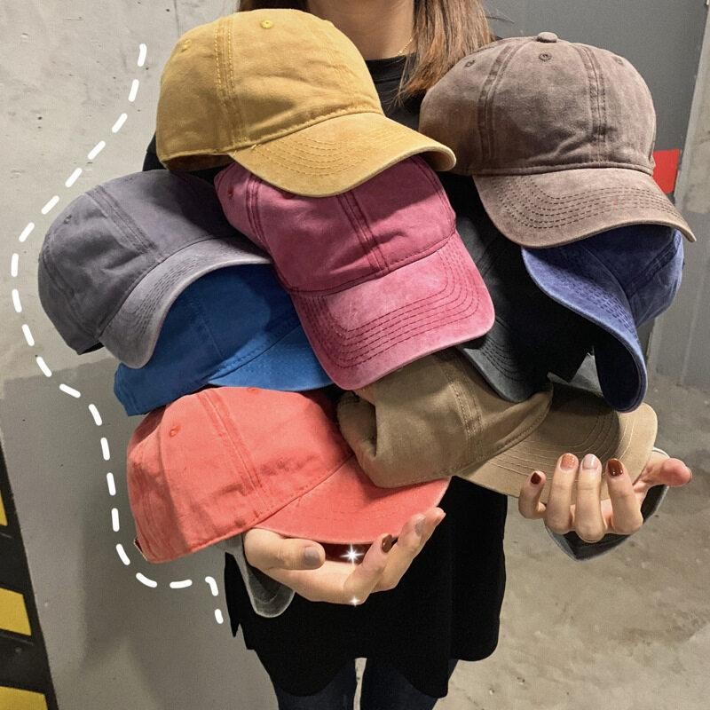 หมวก หมวกเบสบอล หมวกแกป ผ้านิ่ม ใส่สบายศรีษะมาก กันแดดได้ดี ใส่ได้ทั้งหญิงและชาย  วินเทจ