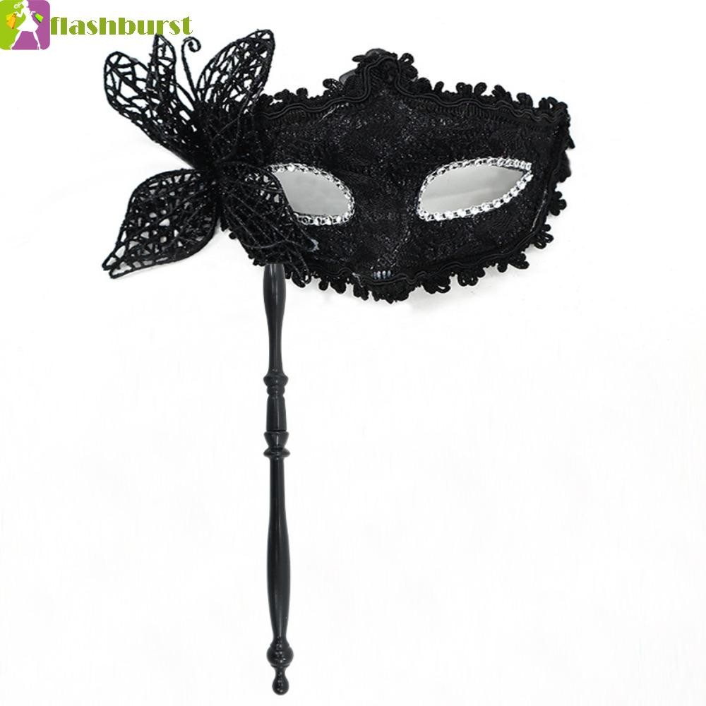 แฟลชเบอร์ หน้ากากปาร์ตี้ฮาโลวีน,พร้อมก้านครึ่งใบหน้าปกผีเสื้อถือหน้ากาก,อะนิเมะคอสเพลย์ที่สวยหรู พี เชือก ฮาโลวีนแต่งตัวพรรคใบหน้าหน้ากากเต้นรําประ