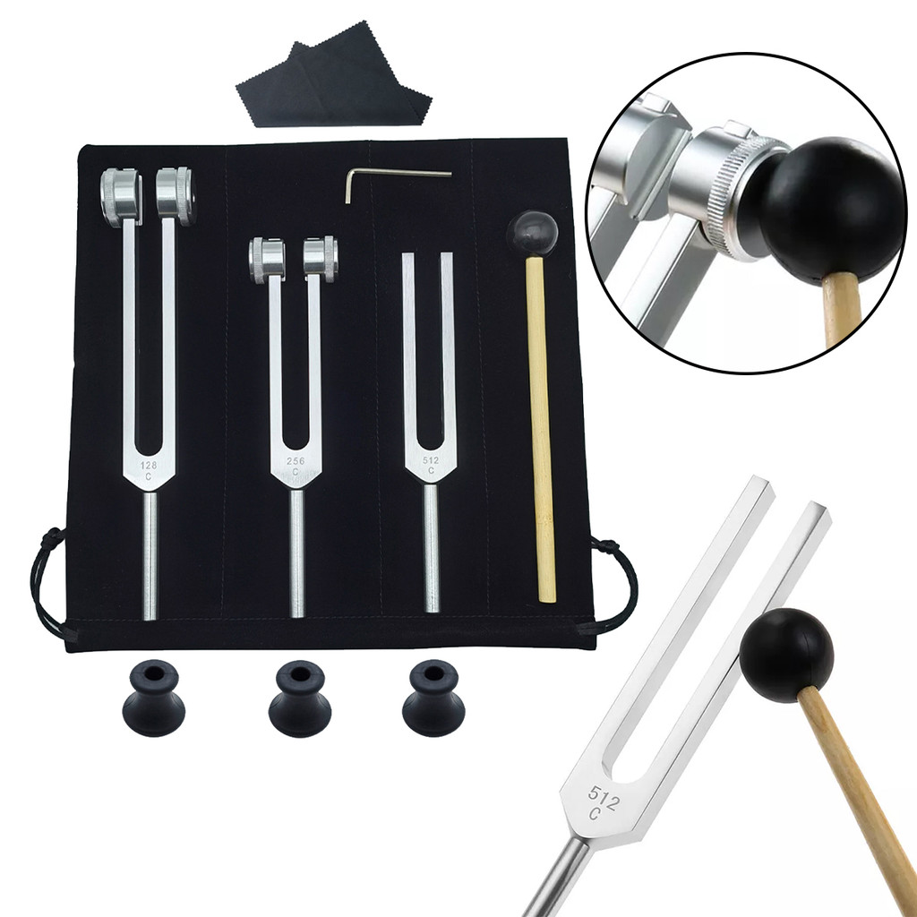 ส้อมปรับทางการแพทย์อลูมิเนียม 128 Hz / 256 Hz / 512 Hz Chakra Hammer Ball เครื่องมือวินิจฉัยสําหรับเสียง Healing Therapy